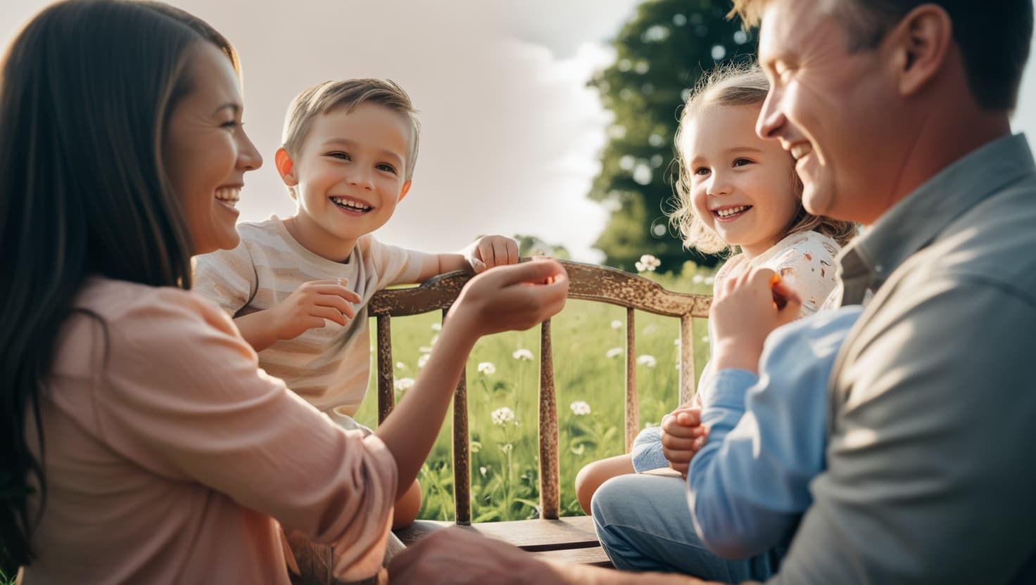 Happy family enjoying time together